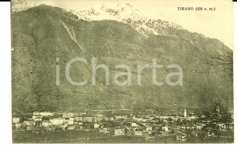 1926 TIRANO (SO) Panorama del paese *Cartolina VINTAGE FP VG