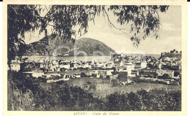 1942 LIPARI (ME) Panorama generale da DIANA *Cartolina postale FP NV
