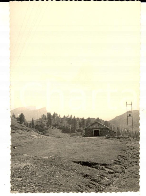 1950 ca PASSO ROLLE (TN) Veduta con piccola baita *Foto VINTAGE 6x10 cm