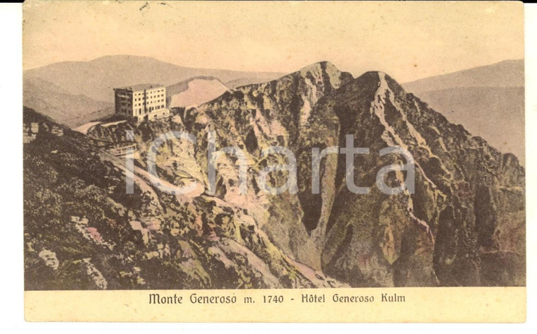 1910 ca MONTE GENEROSO (SVIZZERA) Veduta Hotel GENEROSO KULM *Cartolina FP NV