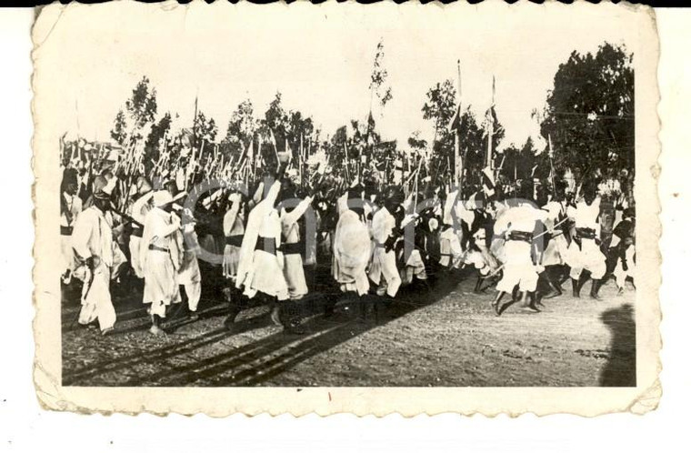1940 ca AOI ERITREA Una cerimonia tradizionale in un villaggio *Fotografia 9x6