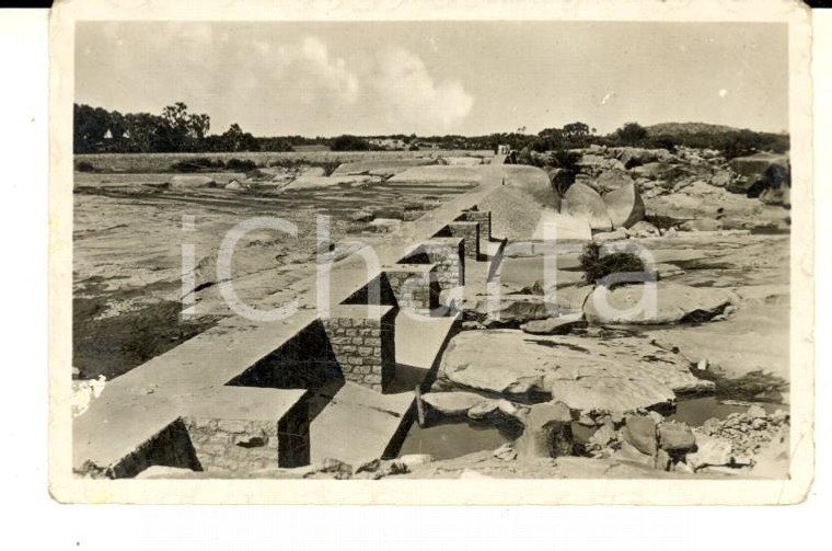1940 ca AOI ERITREA Opere in muratura in un cantiere italiano *Fotografia 9x6 cm