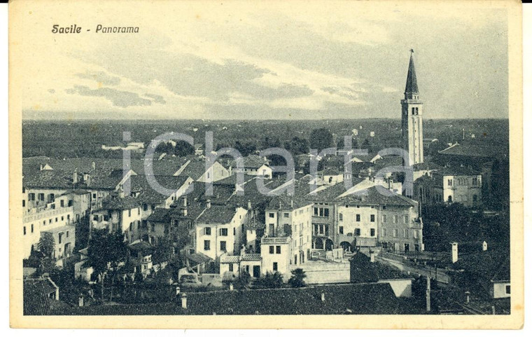 1930 ca SACILE (PN) Veduta panoramica del paese  - Cartolina postale FP NV