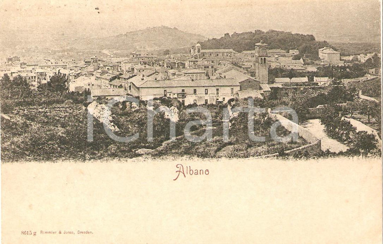 1900 ca ALBANO LAZIALE (RM) Panorama del paese *Cartolina FP NV