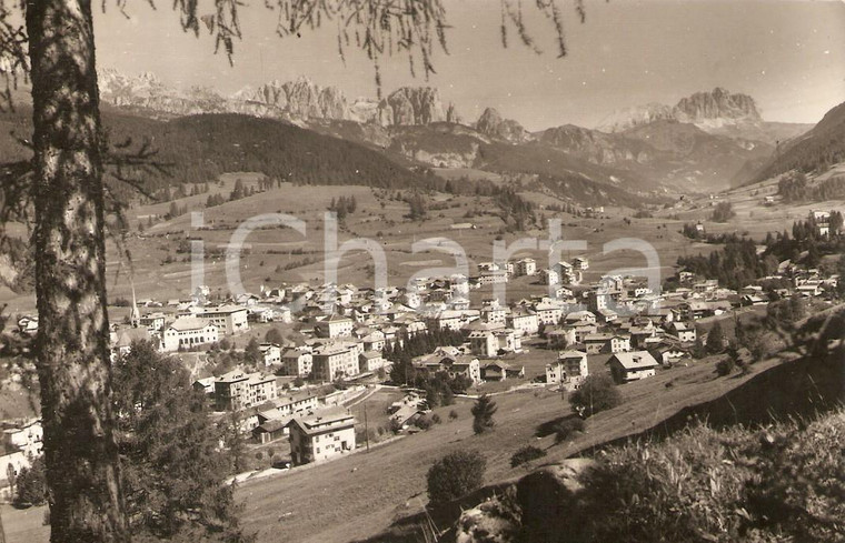 1959 MOENA (TN) Panorama con Gruppo del CATINACCIO *Cartolina FP VG