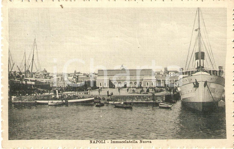 1914 NAPOLI Immacolatella nuova - Panorama *Cartolina FP VG