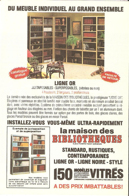 1975 ca PARIS La Maison des Bibliotheques *Cartolina pubblicitaria 10x15 cm