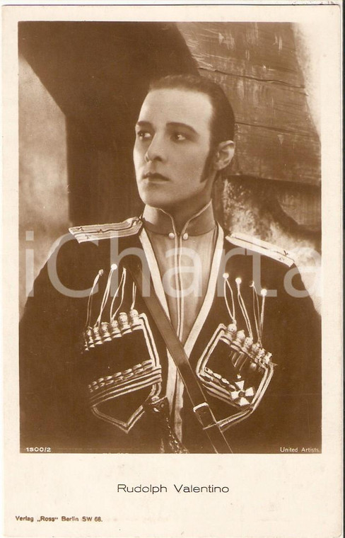 1925 ca CINEMA Rudolph VALENTINO indossa costume tradizionale *Cartolina FP NV