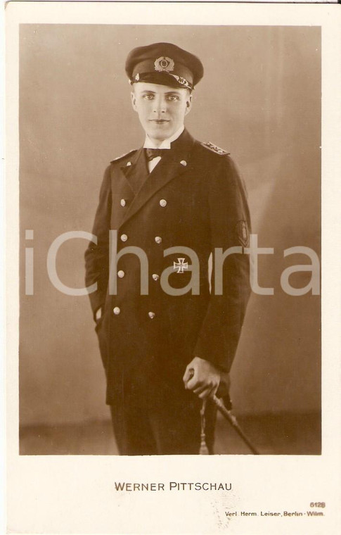 1925 ca CINEMA Attore Werner PITTSCHAU in divisa militare *Cartolina FP NV