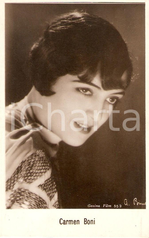 1925 ca CINEMA Attrice Carmen BONI Ritratto *Cartolina FP NV