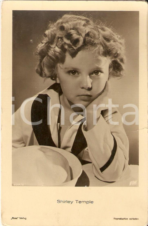1937 CINEMA Shirley TEMPLE con costume da marinaretto *Cartolina FP VG