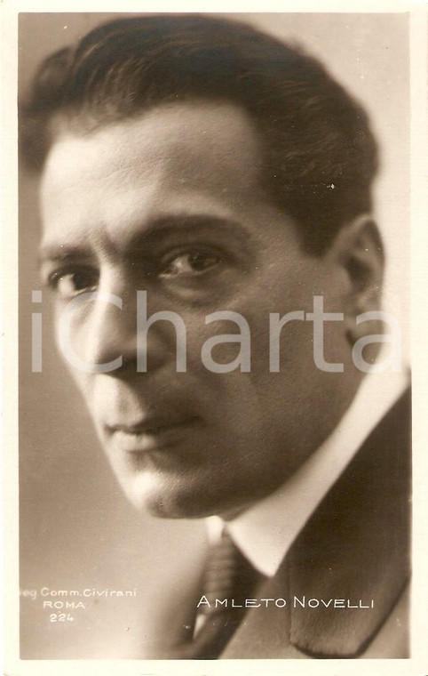 1920 ca CINEMA Attore Amleto NOVELLI Ritratto *Cartolina FP NV