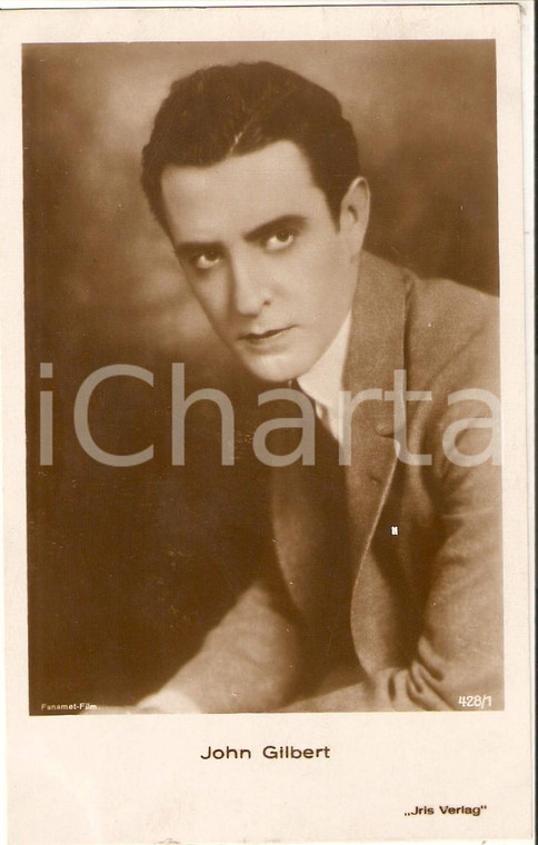 1920 ca CINEMA Actor John GILBERT Portrait *Cartolina FP NV
