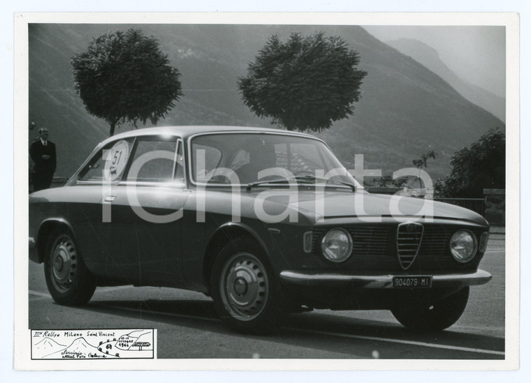 1964 III RALLY MILANO - SAINT VINCENT Alfa Romeo Giulietta JOLLY CLUB Foto