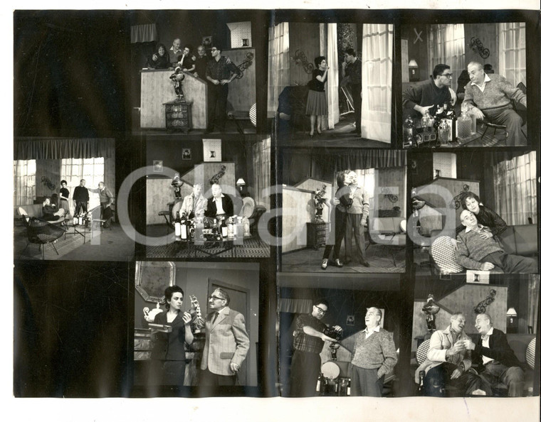 1960 ca TEATRO MILANO Colpo grosso *Foto di scena 10 provini 24x18 cm