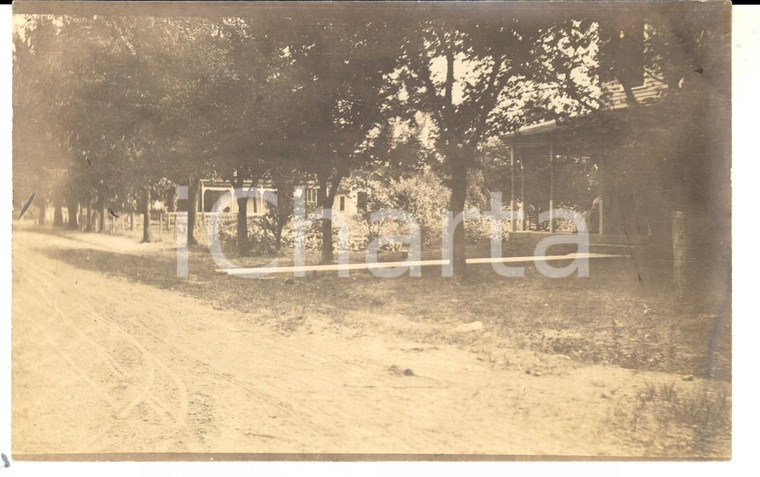 1910 ca USA A typical street in a village - Real photo postcard RPPC VINTAGE