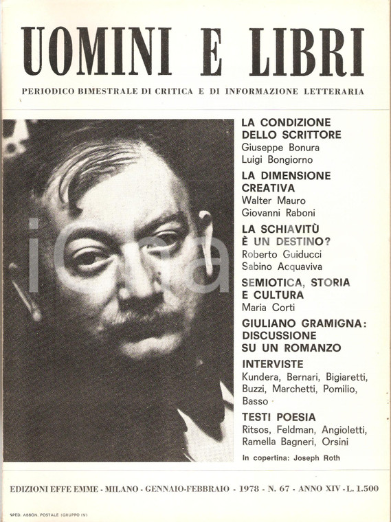 1978 UOMINI E LIBRI n.67 Maria CORTI Semiotica, storia e cultura *Rivista 21x29