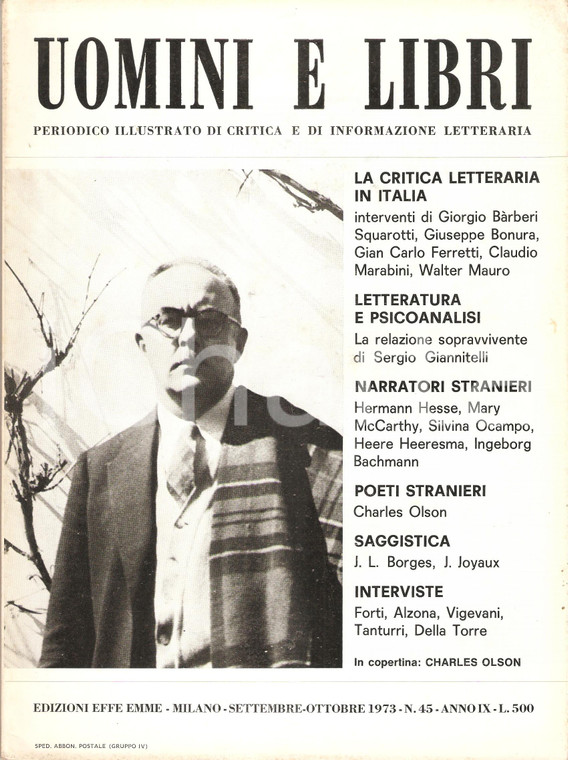 1973 UOMINI E LIBRI n.45 Sergio GIANNITELLI La relazione sopravvivente *Rivista