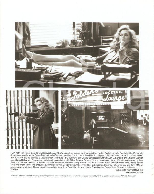 1991 V.I. WARSHAWSKI Kathleen TURNER sexy detective - Movie by Jeff KANEW *Foto