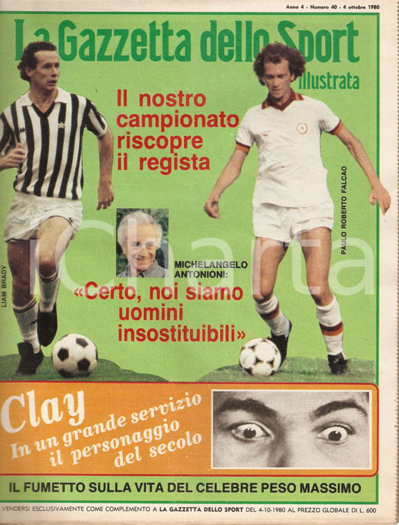 1980 GAZZETTA DELLO SPORT ILLUSTRATA Michelangelo ANTONIONI e il calcio *Rivista