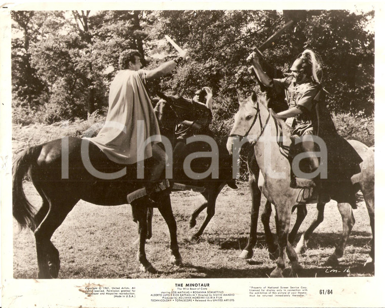 1960 THE MINOTAUR Battle between centaurs - Movie by Silvio AMADIO Foto 25x20 cm