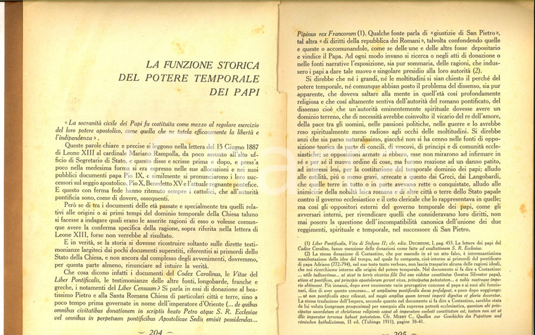 1929 Giovanni SORANZO La funzione storica del potere temporale dei Papi