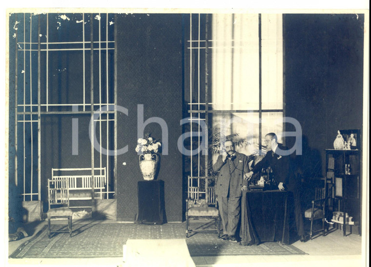 1930 ca NAPOLI TEATRO Scena dramma borghese con attori al telefono *Foto 24x18 