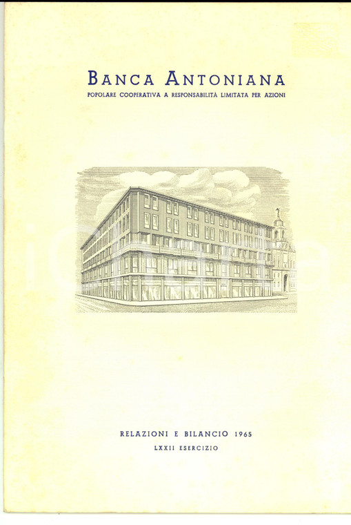 1965 BANCA ANTONIANA di PADOVA E TRIESTE - Relazione e bilancio 50 pp. 