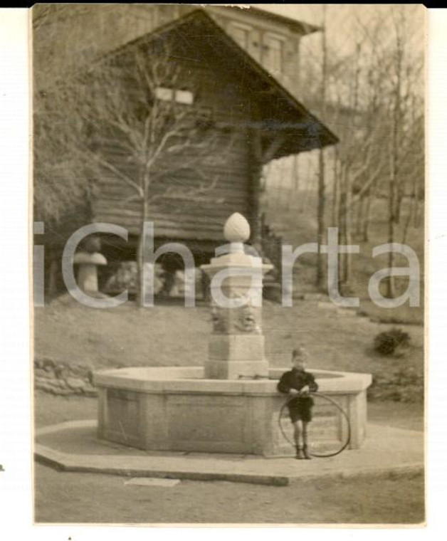 1929 VALGANNA Villaggio Alpino Touring - Bambino alla Fontana Alpina *Foto 7x9