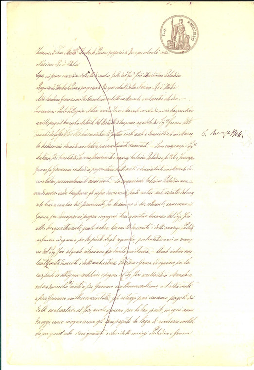 1898 MARSALA Contratto mutuo Antonio FICI pro Francesco GENNA Caterina PALADINO