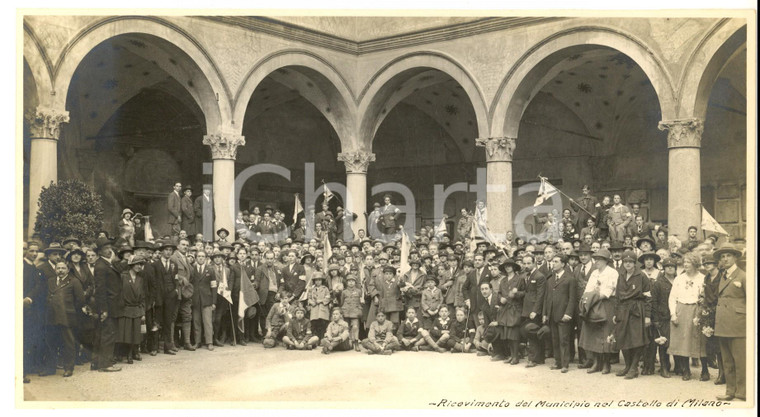 1923 MILANO Castello Sforzesco - Ricevimento per congressisti TOURING CLUB *Foto