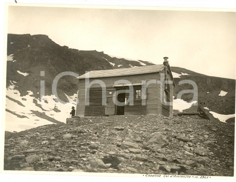 1922 COL D'AMIANTE (VALLE D'AOSTA) Veduta del rifugio *Foto VINTAGE 17x12 cm