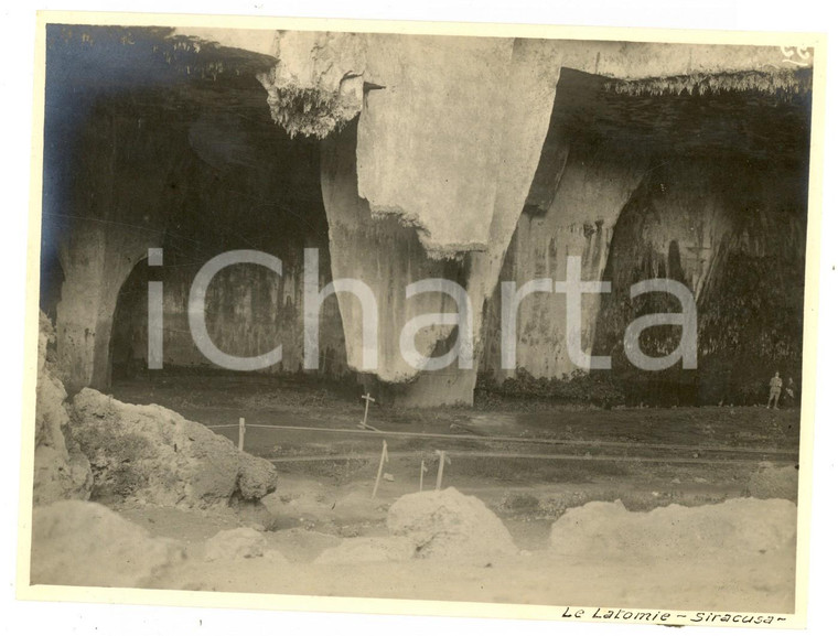 1922 SIRACUSA Interno di una latomia *Foto MARIANI & FLECCHIA 17x12 cm