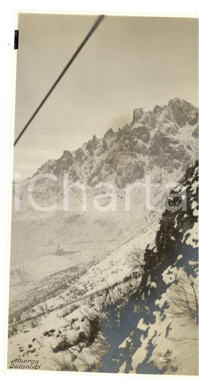 1917 WW1 MONTE PASUBIO Veduta della teleferica con l'Albergo DOLOMITI *Foto 8x14