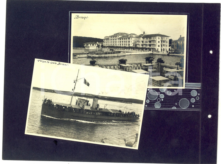 1923 Isole di BRIONI (CROAZIA) Arrivo dei viaggiatori del C.A.I. *Collage 2 foto