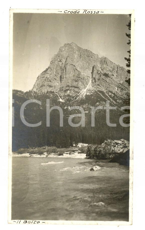 1919 VALLE DEL BOITE / CRODA ROSSA Veduta panoramica *Foto 7x11 cm