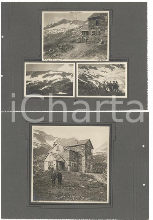 1919 FORCELLA DEL PICCO Gita Nazionale TOURING CLUB - Al rifugio *Collage 4 foto
