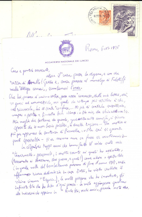 1976 ROMA Alberto Maria GHISALBERTI ricorda Alessandro LUZIO e Giorgio CINI 