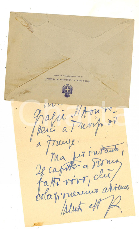1947 ROMA Sottosegretario Paolo CAPPA invita un amico - Lettera AUTOGRAFA