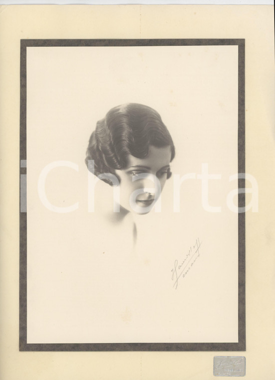 1930 ca CASABLANCA Ritratto di donna - Foto Georges SAMISSOFF 16x23 cm