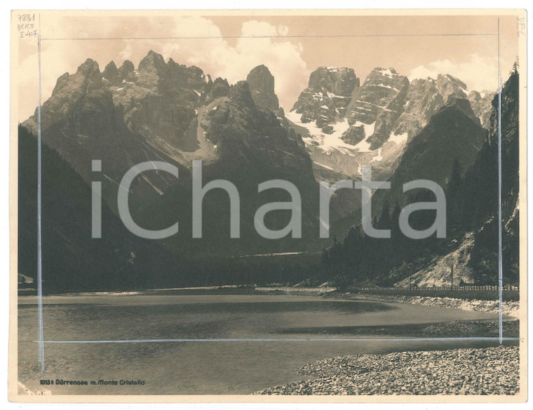 1925 ca VENEZIA TRIDENTINA Lago di Landro e Monte Cristallo - Foto 25x20 cm