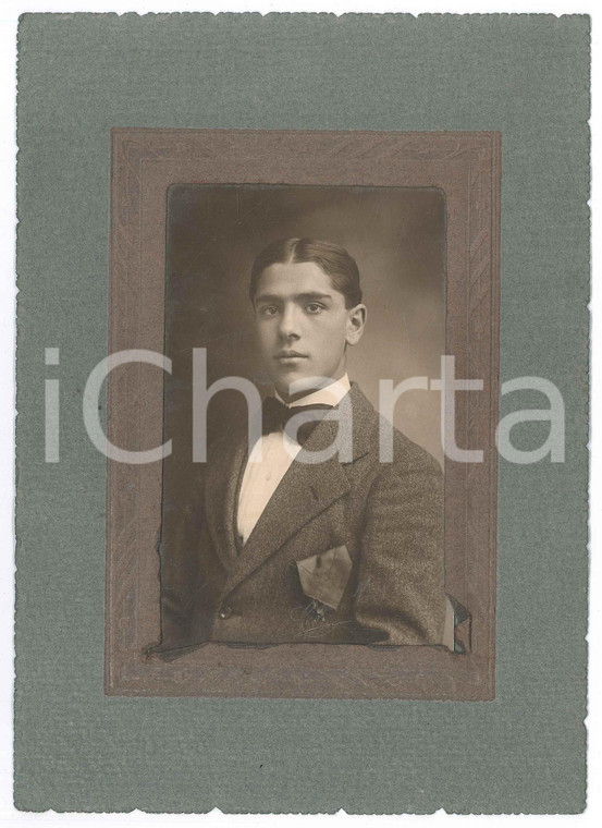 1920 ca ROMA Ritratto di giovane uomo con cravattino - Foto 18x23 cm