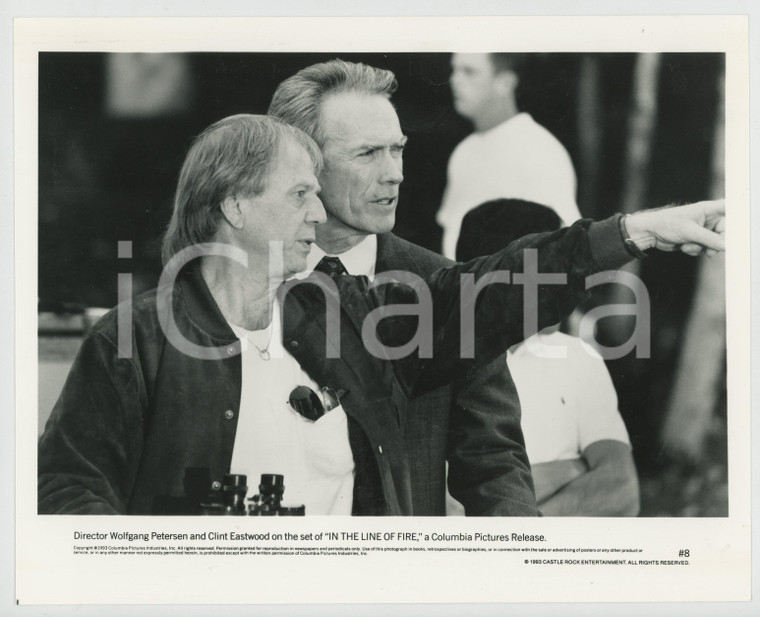 1993 IN THE LINE OF FIRE Clint EASTWOOD Wolfgang PETERSEN Backstage Foto 25x20