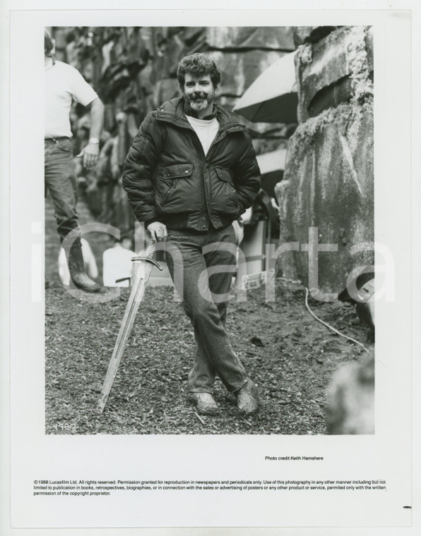 1988 CINEMA - WILLOW George LUCAS backstage Foto 25x20 cm