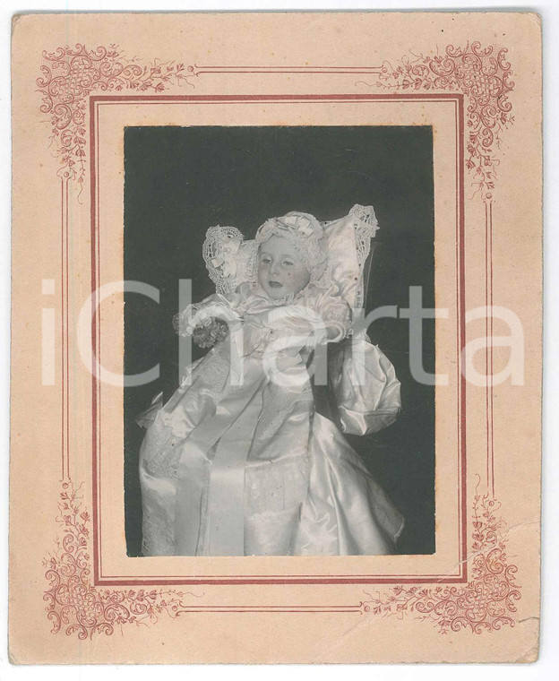 1920 ca ITALIA Bambina in abito da Battesimo - Ritratto - Foto 13x16 cm