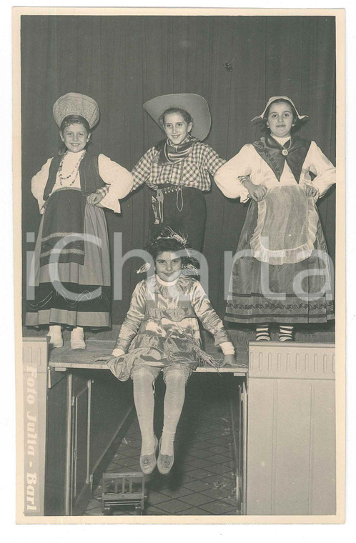 1955 ca BARI Istituto BOREA - Bambini a una recita in costume *Foto JULIA 13x18
