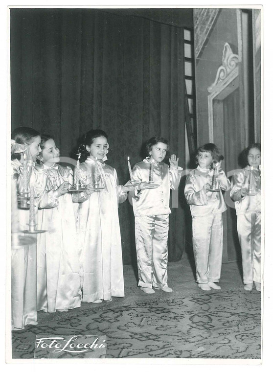 1956 FIRENZE Istituto Sacro Cuore - Bambine alla recita scolastica (2) Foto