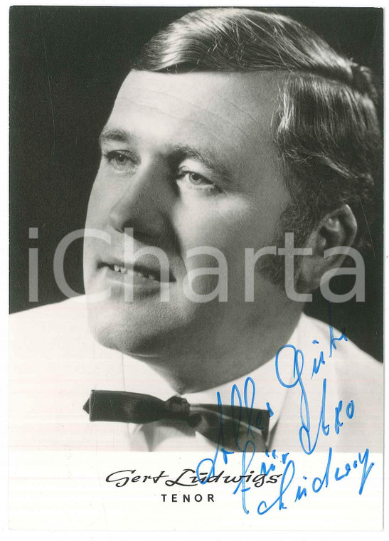 1970 ca GERMANY - Gert LUDWIGS tenor - SIGNED photo 10x15 cm