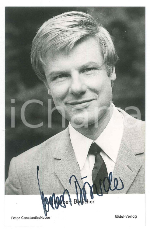 1970 ca Herbert BOTTICHER actor - Portrait - SIGNED Photo 9x14 cm