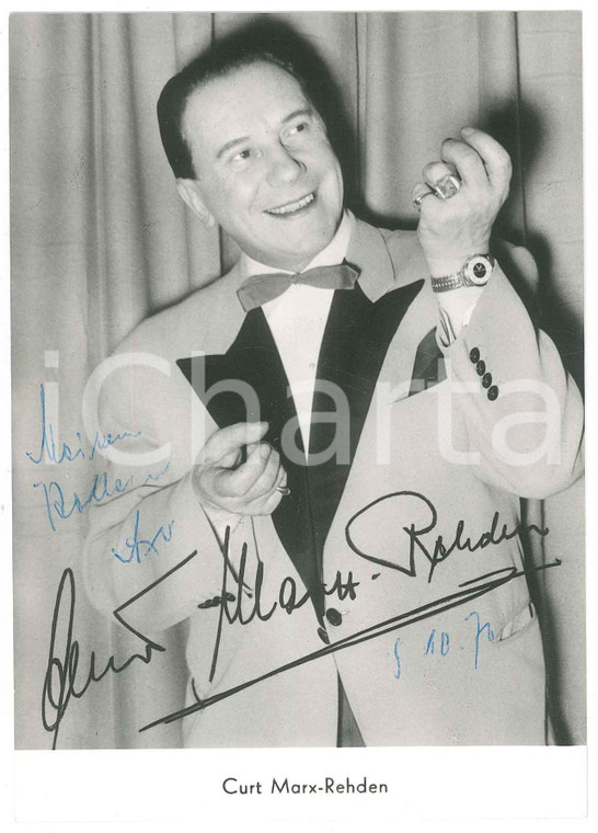 1970 GERMANY VARIETY SHOW Curt MARX-REHDEN - Portrait - SIGNED Photo 10x15 cm